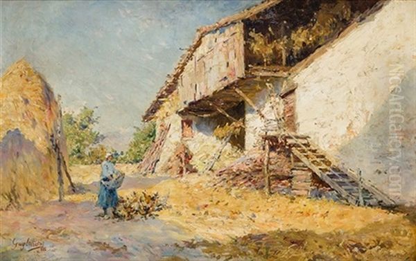 Escena Rural Oil Painting by Julien Gustave Gagliardini