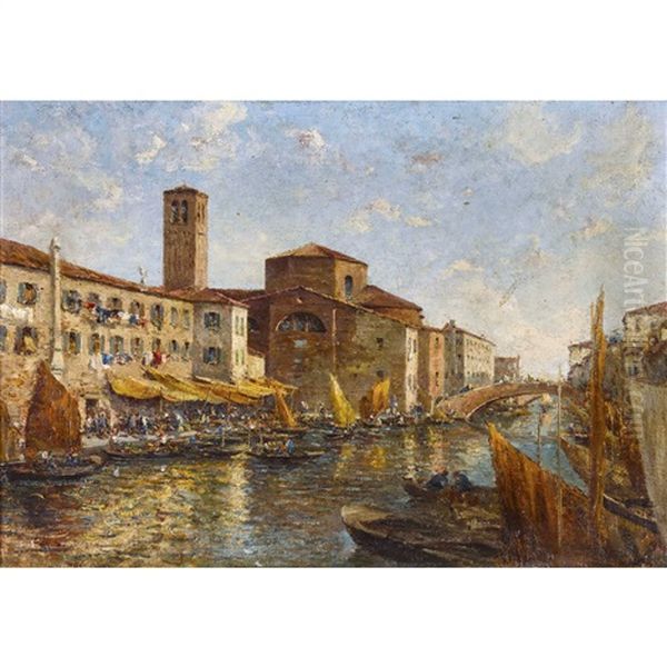 La Giudecca Oil Painting by Julien Gustave Gagliardini