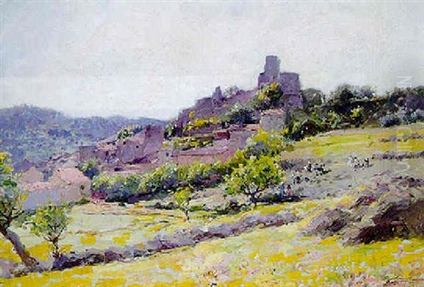 Chateau Gallife, Salernes, Var Oil Painting by Julien Gustave Gagliardini