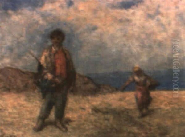 Volviendo De La Pesca Oil Painting by Julien Gustave Gagliardini