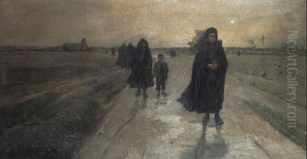 The Return Home Oil Painting by Julien Gustave Gagliardini