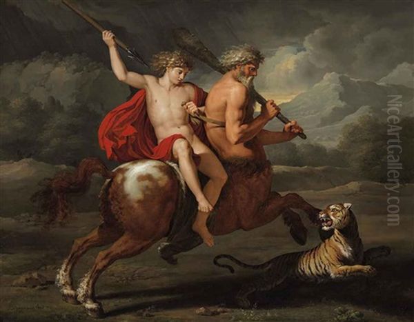 The Education Of Achilles Oil Painting by Benigne Gagneraux