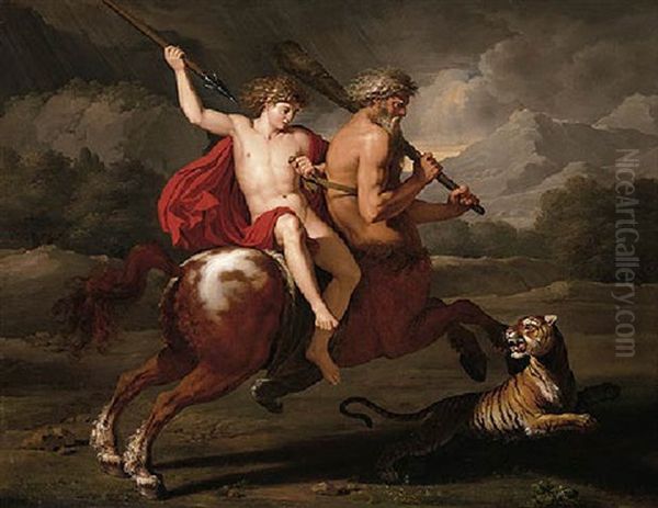 The Education Of Achilles Oil Painting by Benigne Gagneraux