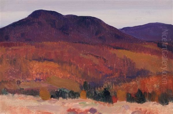 Laurentides En Automne Oil Painting by Clarence Alphonse Gagnon