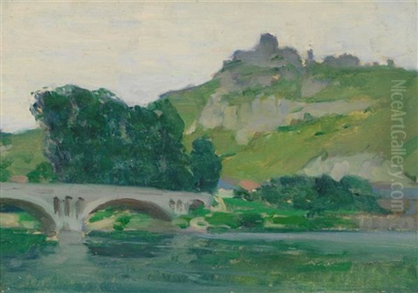 Chateau Gaillard, Les Andelys Oil Painting by Clarence Alphonse Gagnon