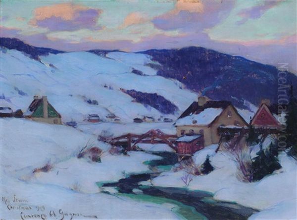 Hiver A Charlevoix Oil Painting by Clarence Alphonse Gagnon