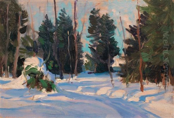 A L'oree Du Bois, Charlevoix Oil Painting by Clarence Alphonse Gagnon