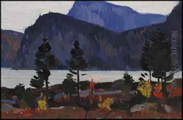 Lac Nissedal (telemark), Norvege Oil Painting by Clarence Alphonse Gagnon