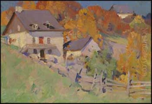 Moulin Du Ruisseau-michel, Baie-saint-paul Oil Painting by Clarence Alphonse Gagnon