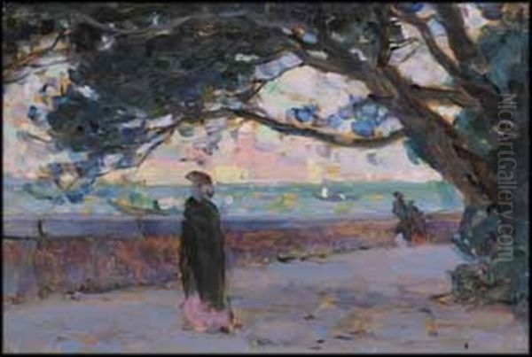 Vue Des Jardins Publics, Venise Oil Painting by Clarence Alphonse Gagnon