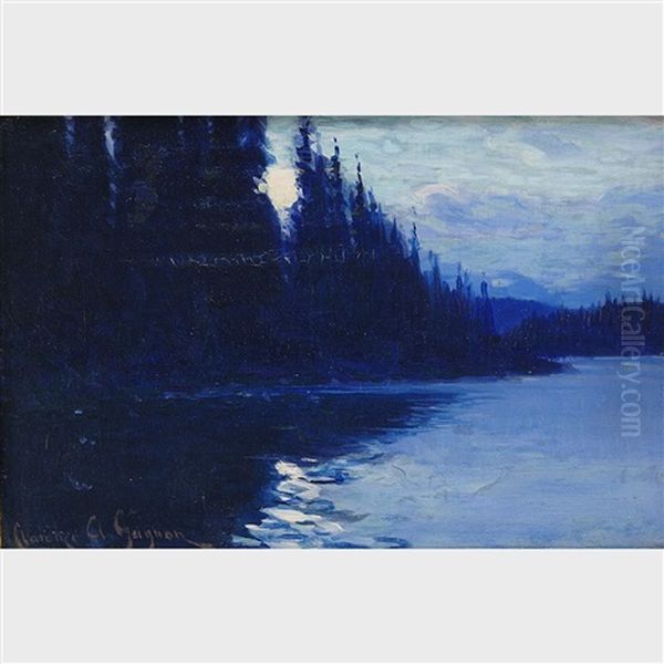 Lac A Ange, Montagnes Des Laurentides, Canada Oil Painting by Clarence Alphonse Gagnon