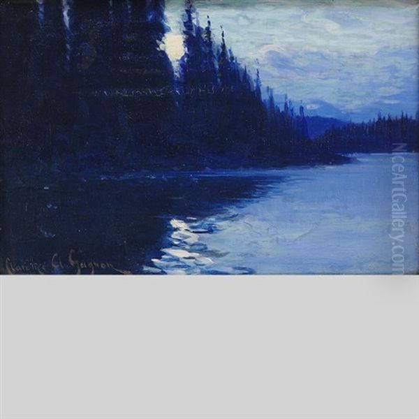 Lac A Ange, Montagnes Des Laurentides, Canada Oil Painting by Clarence Alphonse Gagnon