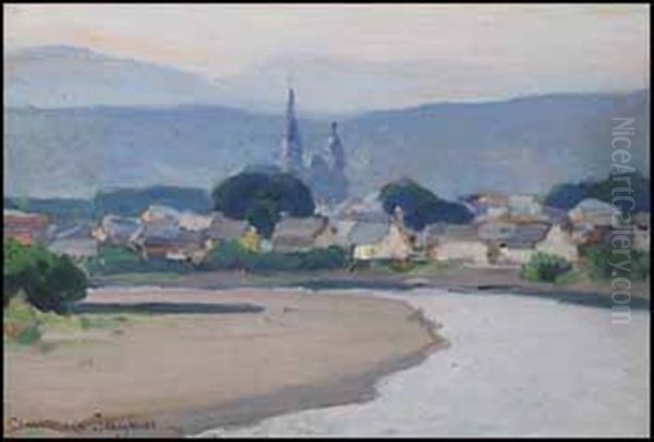 Village De Baie-saint-paul Oil Painting by Clarence Alphonse Gagnon