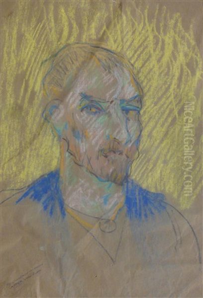 Portrait Of Van Gogh Oil Painting by Clarence Alphonse Gagnon