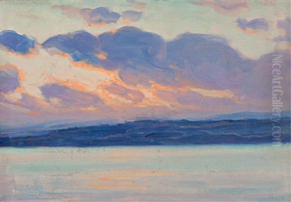 La Rive Sud, Ile D'orleans Oil Painting by Clarence Alphonse Gagnon