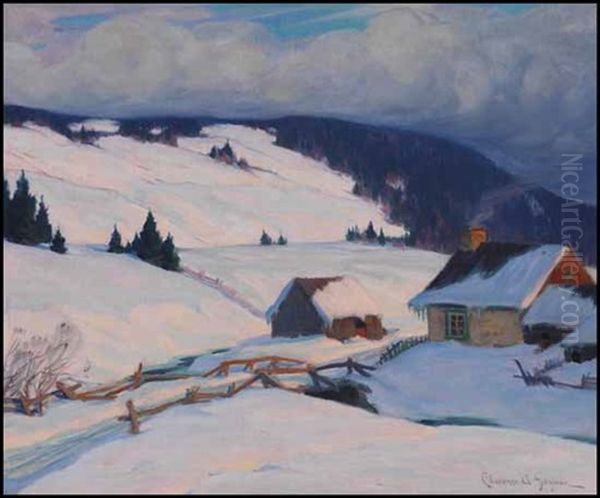 Environs De Baie-saint-paul Oil Painting by Clarence Alphonse Gagnon