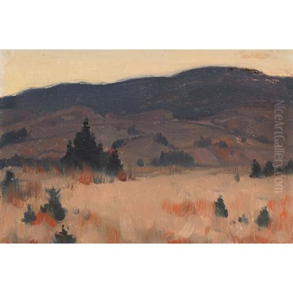 Crepuscule D'automne, Charlevoix Oil Painting by Clarence Alphonse Gagnon