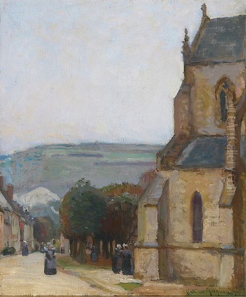 Eglise St-sauveur, Les Andelys Oil Painting by Clarence Alphonse Gagnon