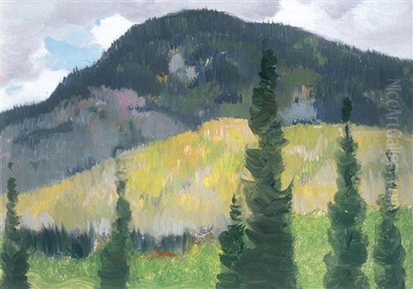 Autumn In The Laurentians, Charlevoix Oil Painting by Clarence Alphonse Gagnon