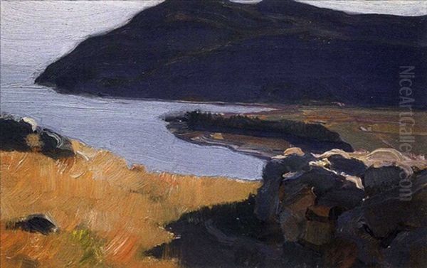 Estuare De La Riviere Du Gouffre, Baie St. Paul Oil Painting by Clarence Alphonse Gagnon