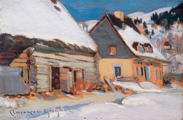 After A Snowfall Oil Painting by Clarence Alphonse Gagnon