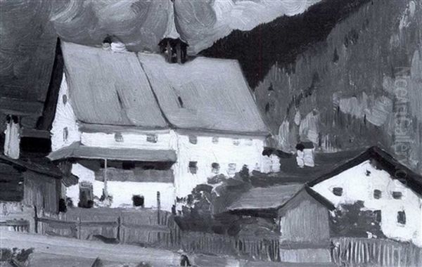 Dans Le Canton Des Grisons, Suisse Oil Painting by Clarence Alphonse Gagnon