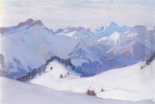 Villars-sur-ollon, Suisse Oil Painting by Clarence Alphonse Gagnon