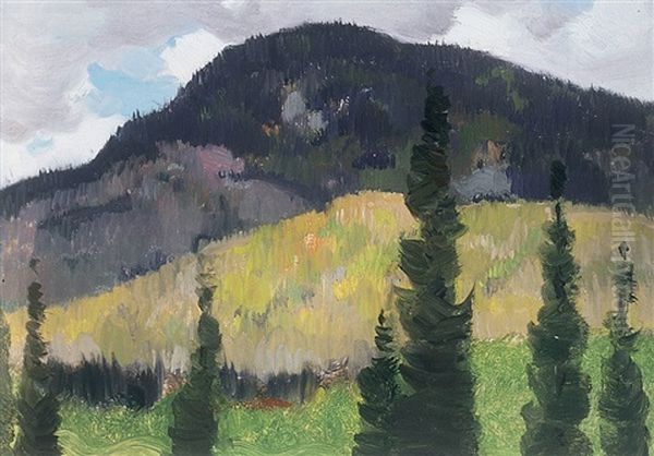 Autumn In The Laurentians, Charlevoix Oil Painting by Clarence Alphonse Gagnon