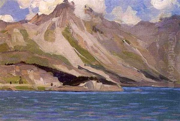 Engadine, Suisse Oil Painting by Clarence Alphonse Gagnon