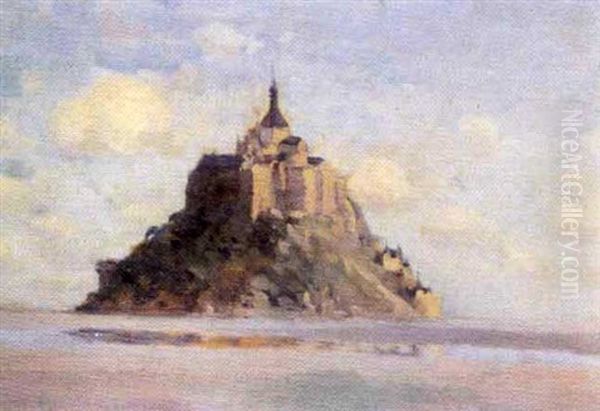 Mont St. Michel, France Oil Painting by Clarence Alphonse Gagnon