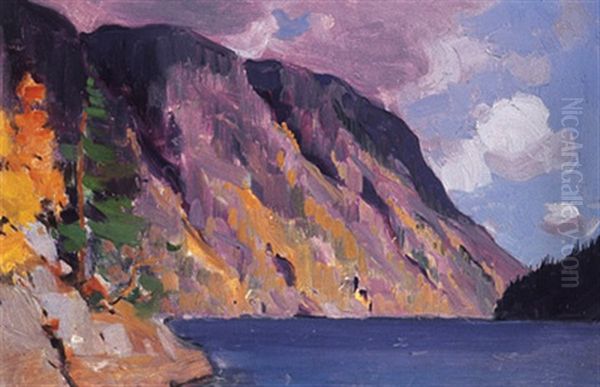 Lac Baudak (telemark), Norvege Oil Painting by Clarence Alphonse Gagnon