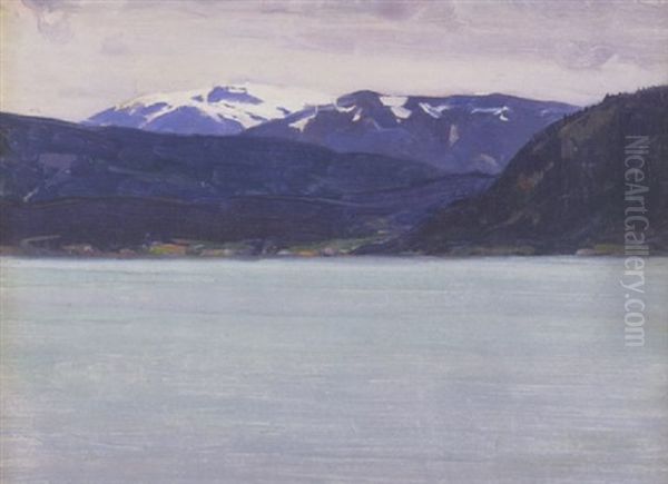 In Norway Oil Painting by Clarence Alphonse Gagnon