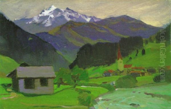 The Alps Oil Painting by Clarence Alphonse Gagnon