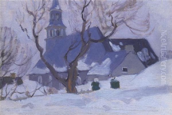 L'ancienne Eglise Des Eboulements by Clarence Alphonse Gagnon