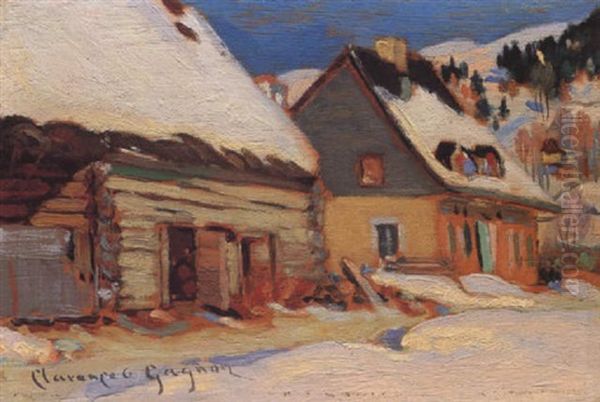 After A Snowfall Oil Painting by Clarence Alphonse Gagnon