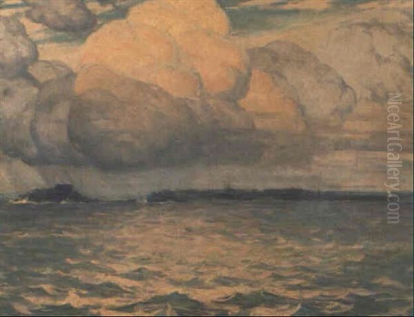 Thunder Clouds, St. Malo Oil Painting by Clarence Alphonse Gagnon