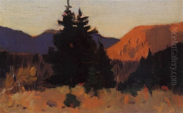 Automne A Baie St. Paul Oil Painting by Clarence Alphonse Gagnon