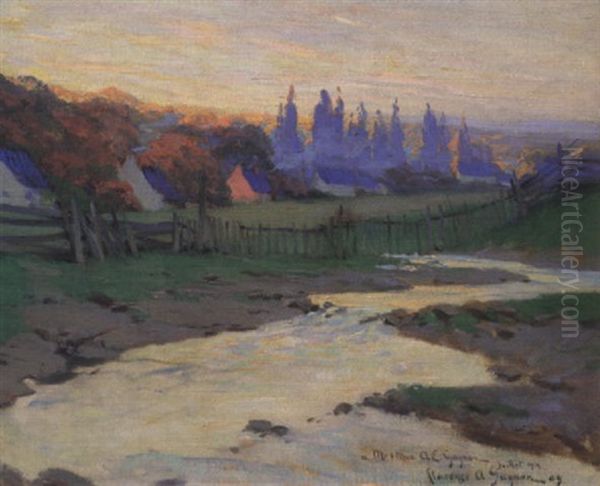 Crepuscule, Comte Charlevoix Oil Painting by Clarence Alphonse Gagnon