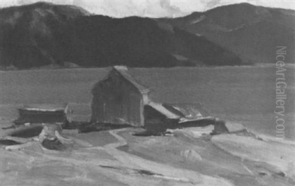 Ranafjord, Helgeland, Norvege Oil Painting by Clarence Alphonse Gagnon