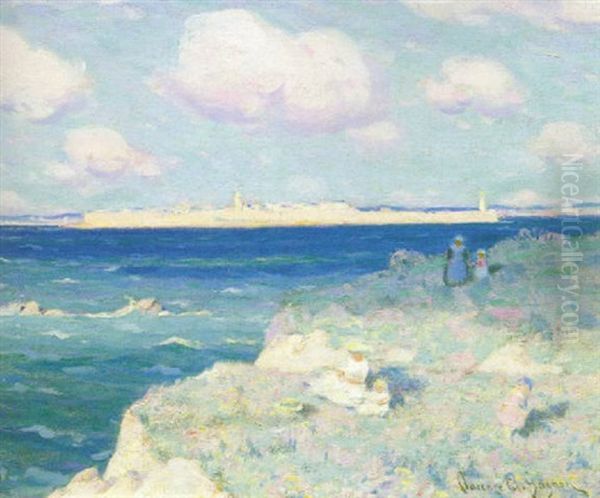 Saint-malo From The Cliffs Of Siant-briac Oil Painting by Clarence Alphonse Gagnon