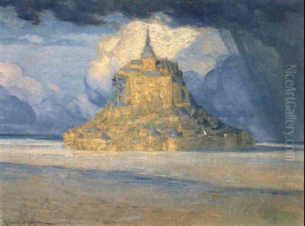 Mont Saint-michel, Brittany Oil Painting by Clarence Alphonse Gagnon