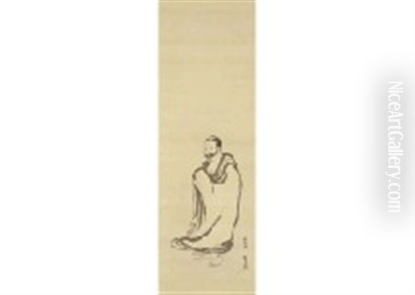 Buddha Oil Painting by Hashimoto Gaho