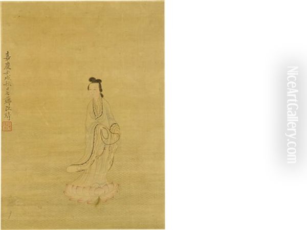 Guanyin Oil Painting by  Gai Qi