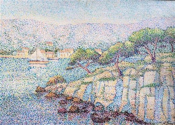 Coastal View, Carqueiranne Oil Painting by Louis Gaidan