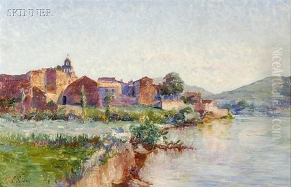 Along The River Oil Painting by Louis Gaidan