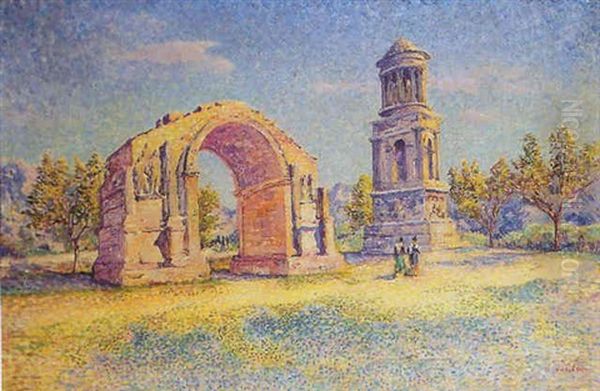 Les Ruines Romaines De Saint Remy De Provence Oil Painting by Louis Gaidan