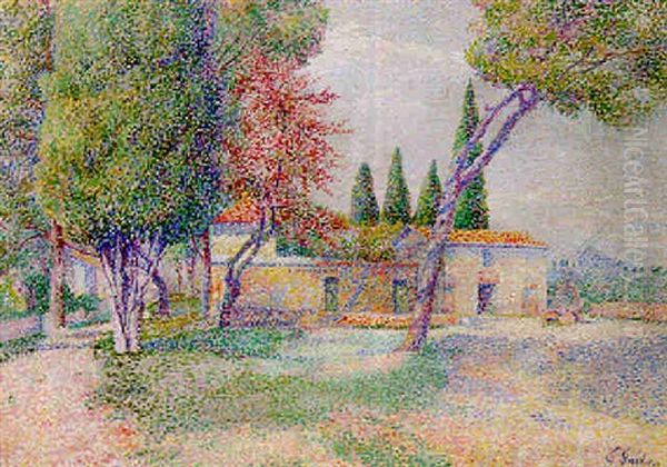 Mas En Provence Oil Painting by Louis Gaidan