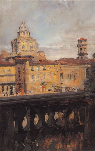 San Lorenzo (torino) Oil Painting by Paolo Gaidano