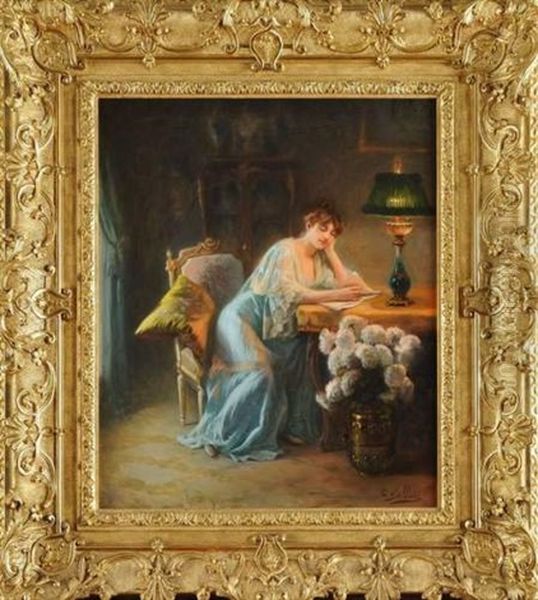 La Lecture Du Soir Oil Painting by Louis Gaillac