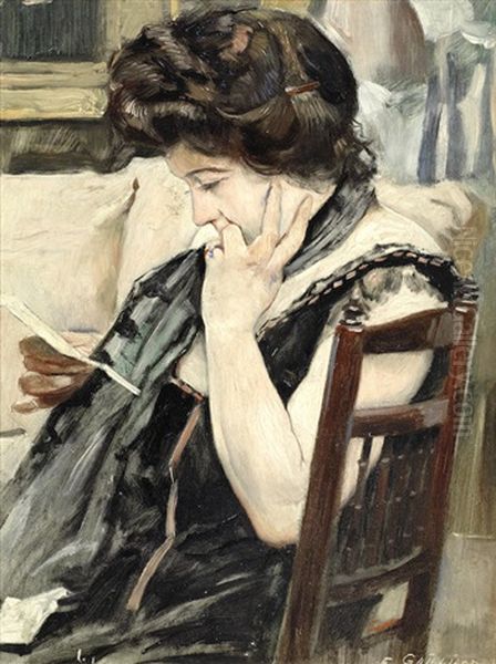 The Letter Oil Painting by Francois Gaillard